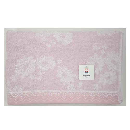 林 今治フラワーワルツ バスタオル約60 x 120cm ピンク Green Beans