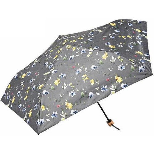 CHARIS SUNRAIN エミリー 晴雨兼用折りたたみ傘  50cm グレー