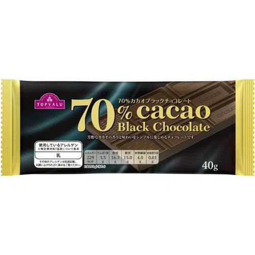 カカオ70%ブラックチョコレート 40g トップバリュ
