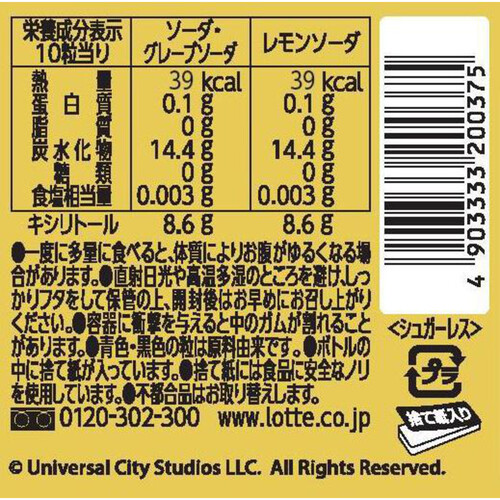 ロッテ キシリトールガム ENJOY CUBEアソートボトル 114g Green