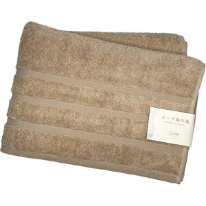 林 エーゲ海産コットン ベイカラー 大判バスタオル ベージュ 約70 x