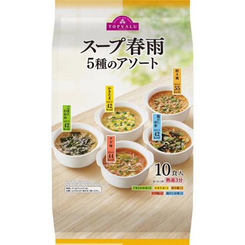 スープ春雨5種アソート 10袋 トップバリュ