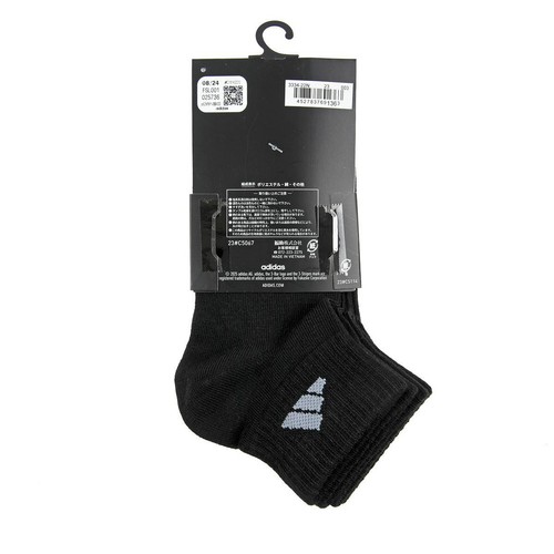 アディダス adidas DEO 消臭 ショート丈 3足組 ブラック 23-25cm