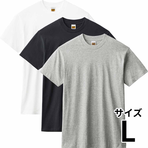 グンゼ G.T.HAWKINS 紳士 3枚組ベーシックTシャツ L アソート