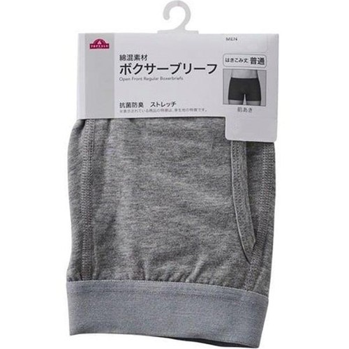 2点よりどり メランジボクサーブリーフ 普通丈 紳士 グレー4XL トップバリュ