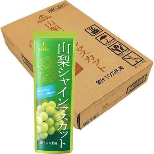 ゴールドパック 山梨シャインマスカット 1ケース 80g x 20本 Green