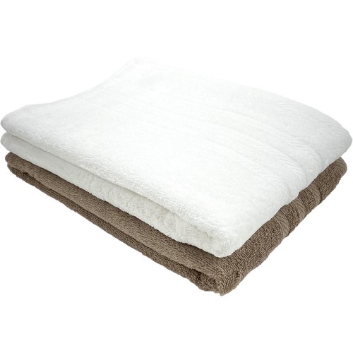 林 オーガニックコットン バスタオル2枚セット 約60 x 120cm ベージュ