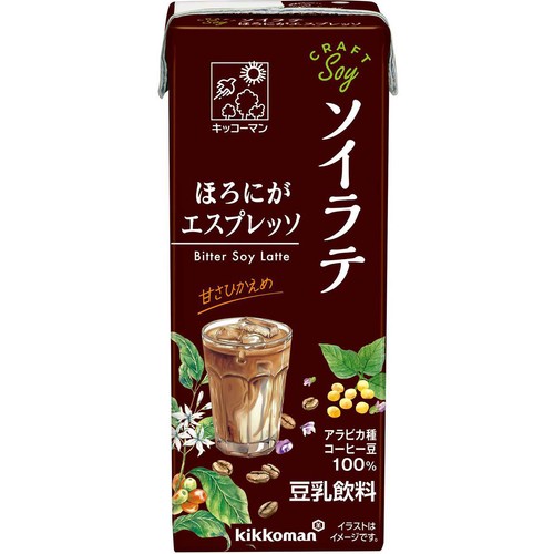 キッコーマン クラフトソイ  ソイラテ ほろにがエスプレッソ 200ml