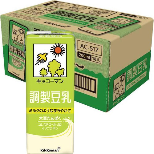 キッコ−マンソイフーズ 調製豆乳 1ケース 200ml x 18本