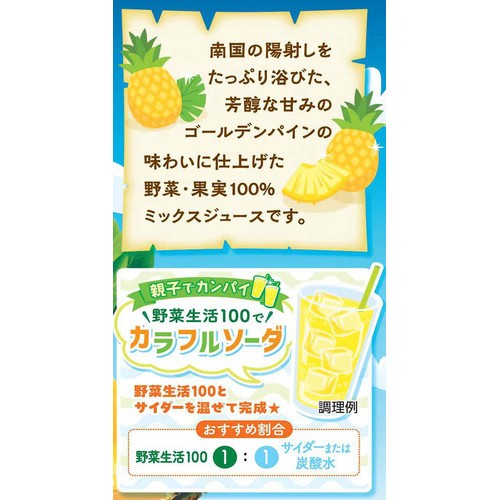 カゴメ 野菜生活100 完熟ゴールデンパインミックス 1ケース 720ml x 15本