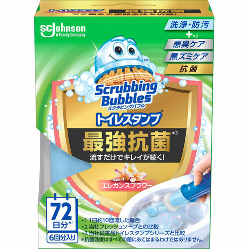 ジョンソン スクラビングバブル トイレスタンプ 最強抗菌 本体 エレガンスフラワー 38g