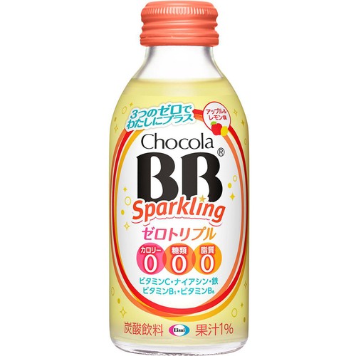 エーザイ チョコラBB スパークリング ゼロトリプル アップル&レモン味 140ml x 6本