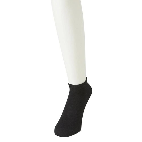 スニーカー丈 無地ソックス 4足組 紳士 クロ 27-29cm トップバリュ