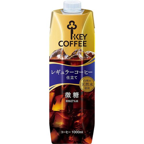 キーコーヒー リキッドコーヒー微糖 1ケース 1000ml x 6本