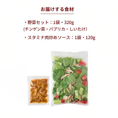 ミールキット チンゲン菜のスタミナ炒め 2人前【冷蔵】