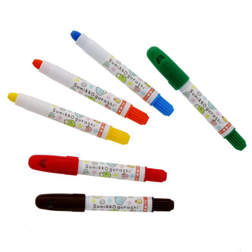 【くれよん】 すみっコぐらし すらすらかけるくれよん 6色セット Green Beans