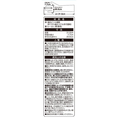 中厚手ビニール手袋 Mサイズ 1組 トップバリュベストプライス