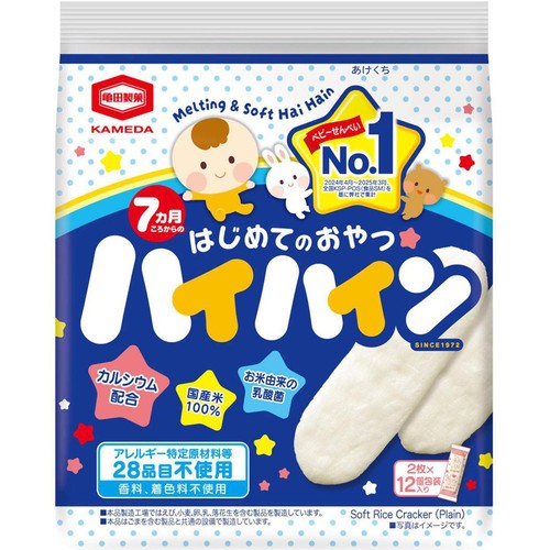 亀田製菓 ハイハイン 7ヵ月ころから 2枚 x 12個(40g)
