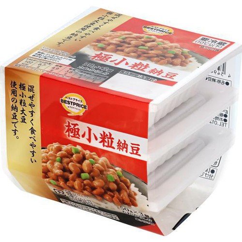 極小粒納豆 50g x 3個 トップバリュベストプライス