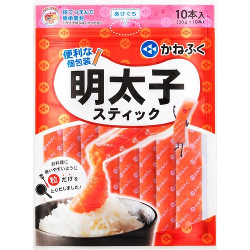 【冷凍】 辛子明太ばらこスティック  30g x 10本