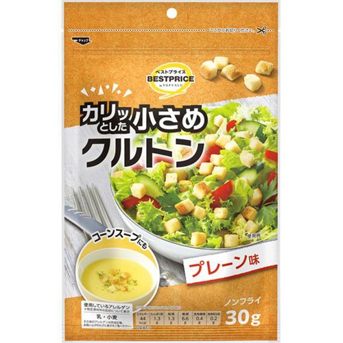 カリッとした小さめクルトン プレーン味 30g トップバリュベストプライス