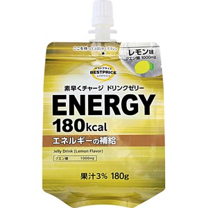 ドリンクゼリー エナジー180Kcal レモン味 180g トップバリュベスト