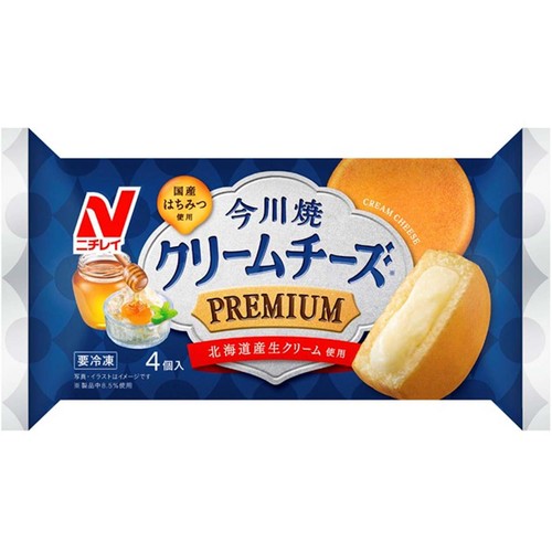 ニチレイ 今川焼 クリームチーズ プレミアム 【冷凍】 4個入