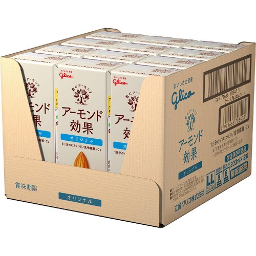 グリコ　アーモンド効果　オリジナル　96個　送料込み1個104円 アーモンド効果 グリコ オリジナル 200ml 4箱 (96本) 送料無料