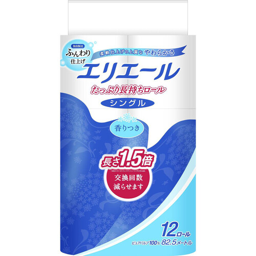 大王製紙 エリエール トイレットペーパー 12ロール ナガモチ82.5m シングル