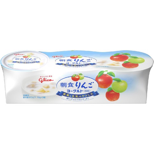 グリコ 朝食りんごヨーグルト 70g x 3個