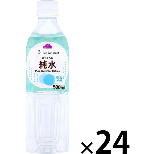 fun fun smile 赤ちゃんの純水 1ケース 500ml x 24本 トップバリュ