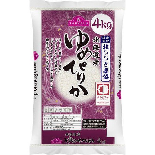 北海道産ゆめぴりか 4kg トップバリュ