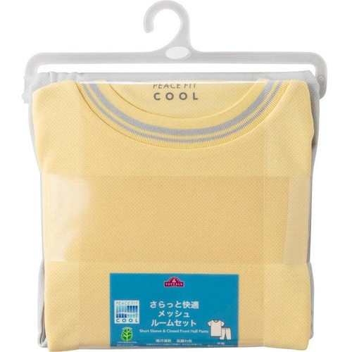 PEACE FIT(ピースフィット) COOL メッシュルームセット 紳士 ライトイエロー M トップバリュ