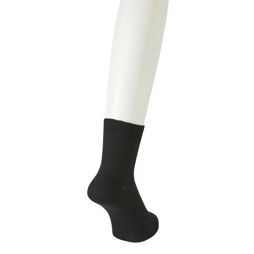 リブ無地 ショート丈ソックス 4足組 紳士 クロ 27-29cm トップバリュ