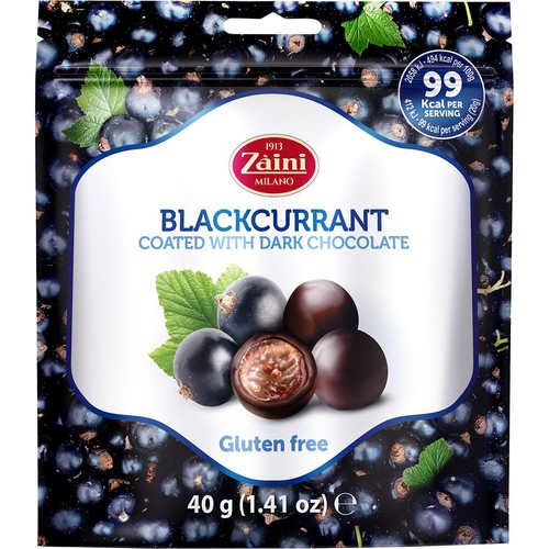 LUIGI ZAINI ドライブラックカラントチョコ 40g Green Beans