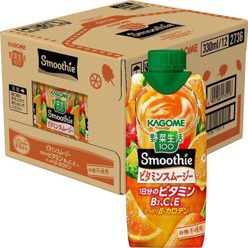カゴメ 野菜生活100 Smoothieビタミンスムージー 1ケース 330ml x 12本
