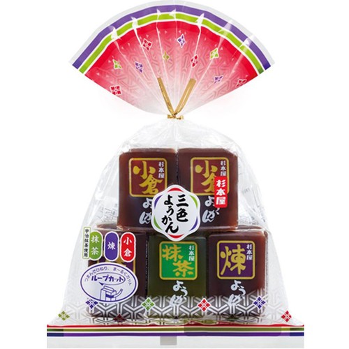 杉本屋製菓 三色ようかん 320g(40g x 8個)