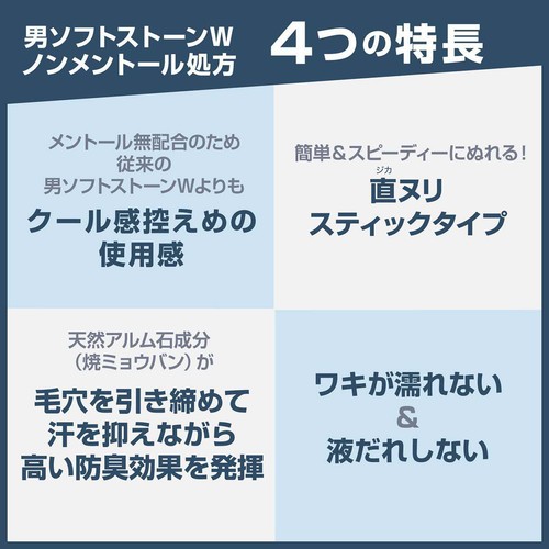 デオナチュレ 男ソフトストーンW ノンメントール処方 医薬部外品 20g