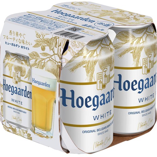 5%】 AB InBev ヒューガルデン・ホワイト 330ml x 4本 Green Beans