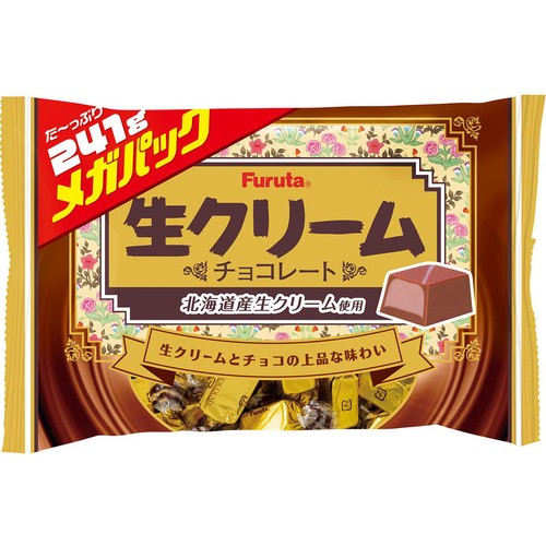 【チョコ…】 フルタ製菓 生クリームチョコメガパック 241g Green Beans | グリーン
