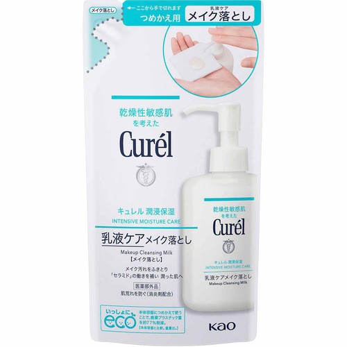 キュレル 潤浸保湿 乳液ケアメイク落とし つめかえ用 180ml