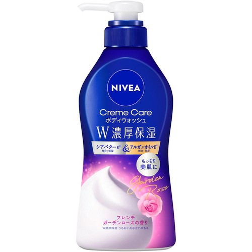 花王 ニベア クリームケアボディウォッシュ W濃厚保湿 フレンチガーデンローズの香り ポンプ 460ml