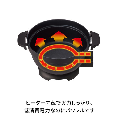 レコルト 電気なべ コポット ブラック レシピブック付 REP1(BK)