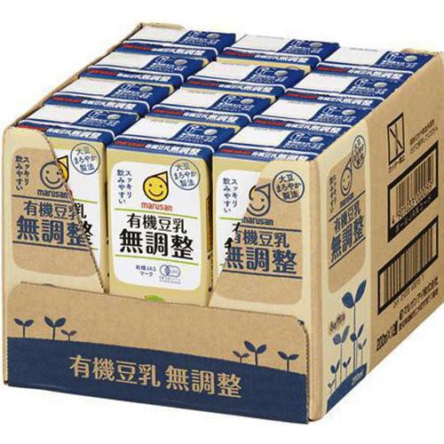 マルサンアイ 有機豆乳無調整 1ケース 200ml x 12本