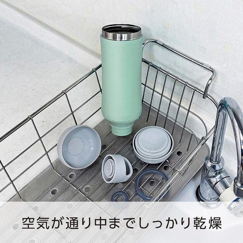 ドウシシャ そこまで洗えるボトル500ml ブルー 水筒 SAMB500BL