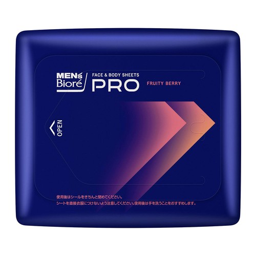 花王 メンズビオレ 顔もふけるボディシートPRO フルーティーベリーの香り  26枚