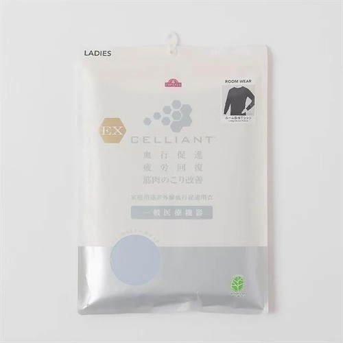 EXセリアント ウェア ルームウエア（ルーム長袖Tシャツ） 婦人 ライトブルー L トップバリュ