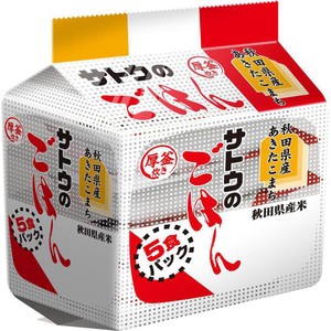 サトウ食品 サトウのごはん 秋田県産あきたこまち 5食パック 200g x 5