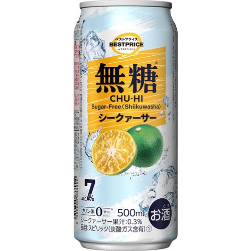 無糖シークァーサー 1ケース 500ml x 24本 トップバリュベストプライス