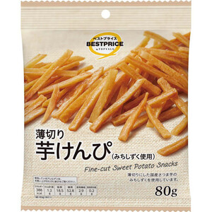薄切り芋けんぴ(みちしずく使用) 80g トップバリュベストプライス